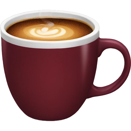 burgundy hot cup of coffee emoji