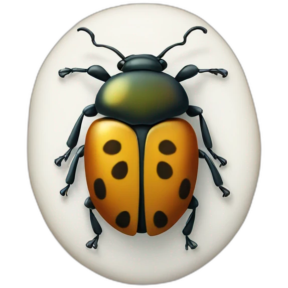 Cartoon Beetle with fur emoji