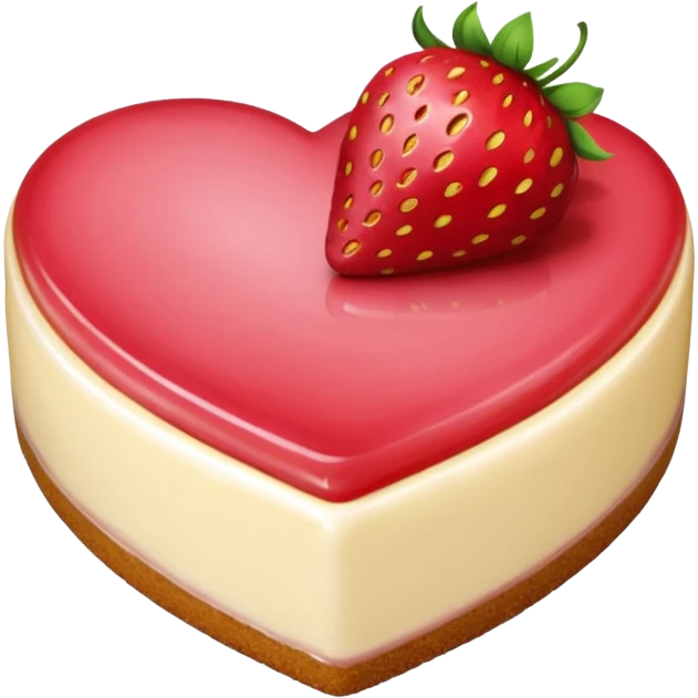 heart shaped strawberry cheesecake emoji