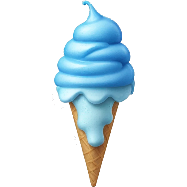 Aesthetic realistic blue icecream  emoji