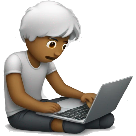 sad person with laptop emoji