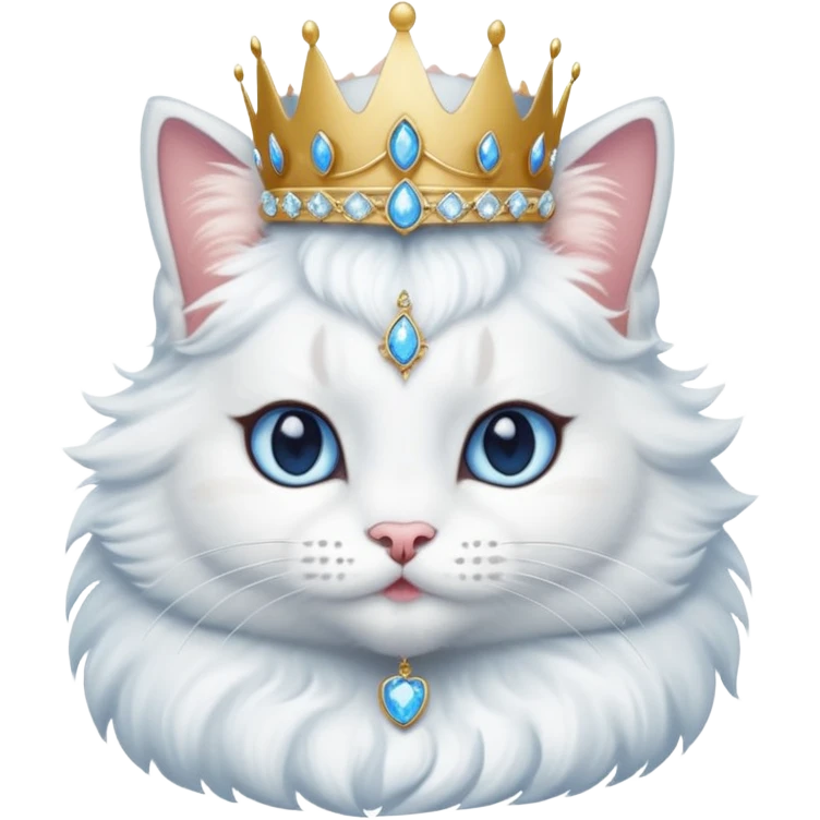 princess cat, elegant, with a tiara emoji