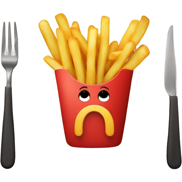 Fries in plate emoji