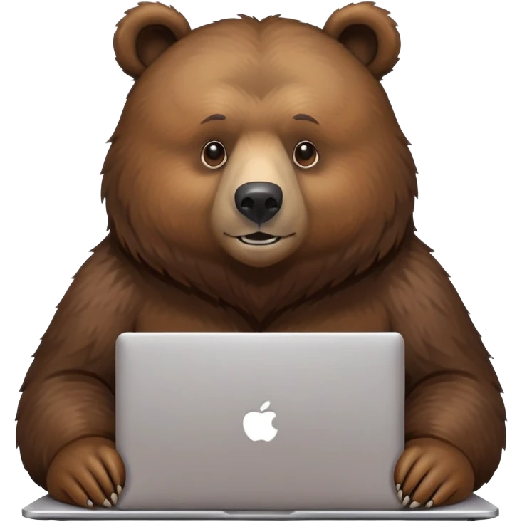 bear using a laptop emoji