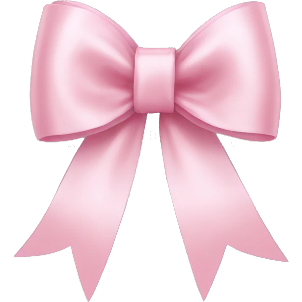 light pink ribbon bow emoji
