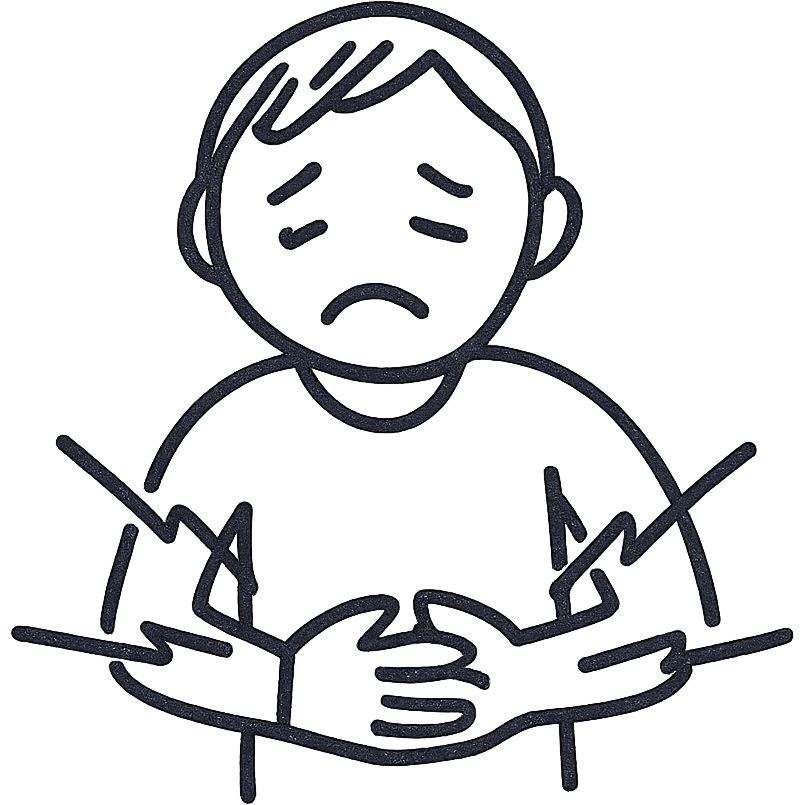 A person with stomach ache emoji