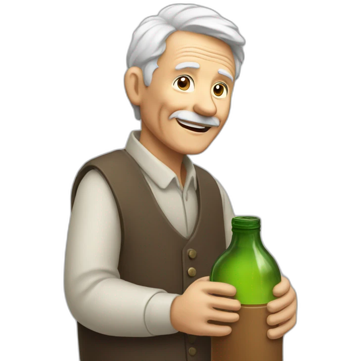 old man with bottle emoji