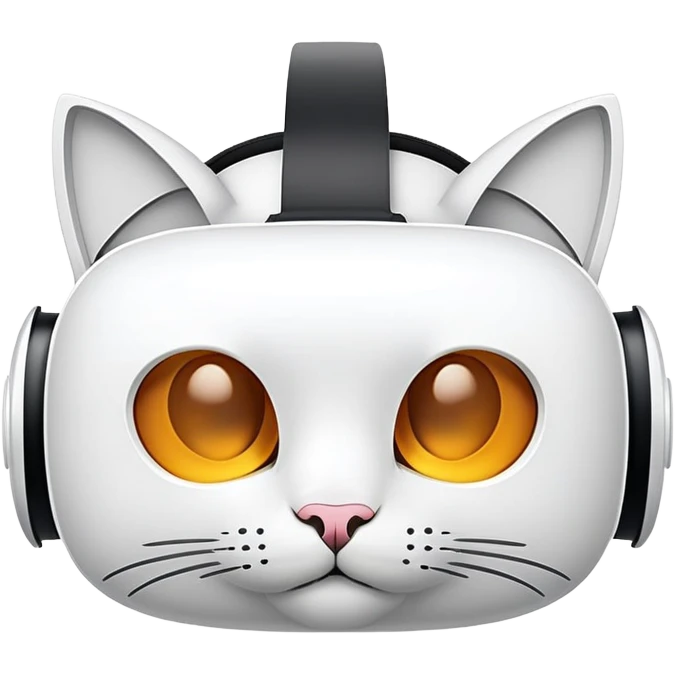 Apple Vision Pro 999 VR headset with cat logo on it  emoji