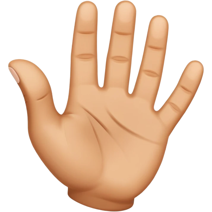 cartoon hand pointing forward, towards the user emoji