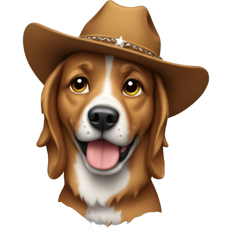 dog with cowboy hat emoji