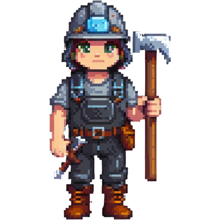 miner with helmet and pickaxe emoji