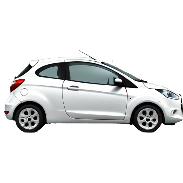 Ford ka car in white  emoji
