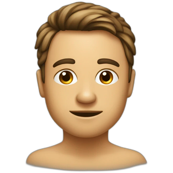 quelqu'un de brun devant un miroir emoji