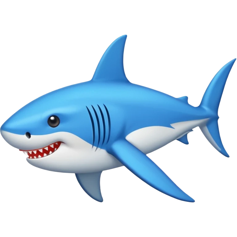 Un tiburón con tenis azules emoji