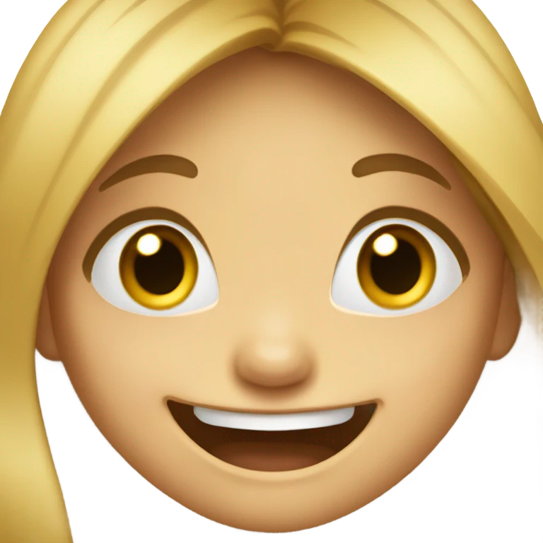 Girl laughing out lo emoji