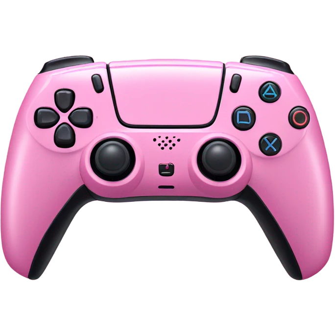 Pink ps5 controller with a bow emoji