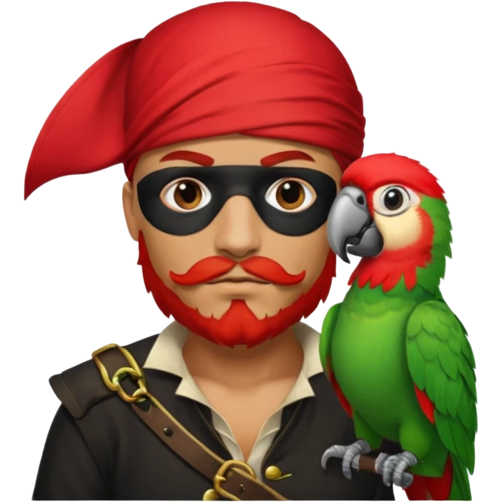 pirate and parrot emoji