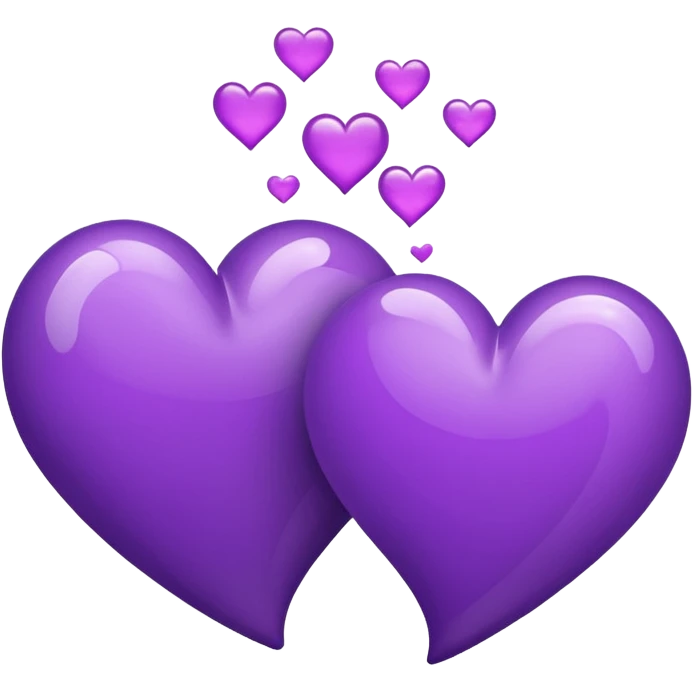 Two Purple Hearts swirling emoji