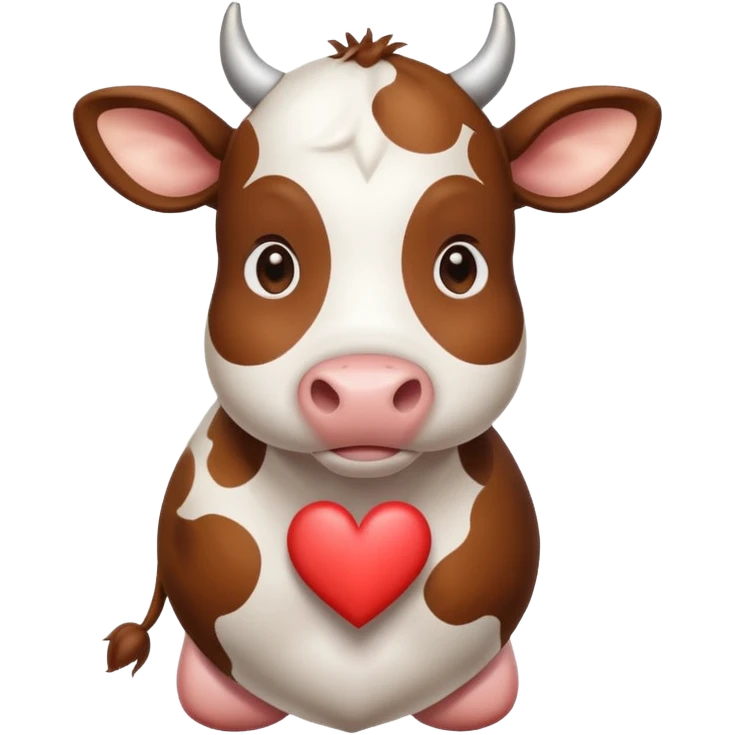 vaca con corazon de amor para copiar y pegar emoji