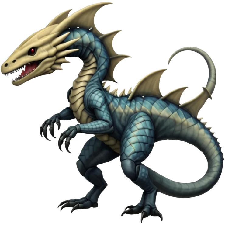 Marowak-WickerBeast-Salandit-Xenomorph-hybrid-fantasy-creature (full body) with colored scale pattern markings emoji