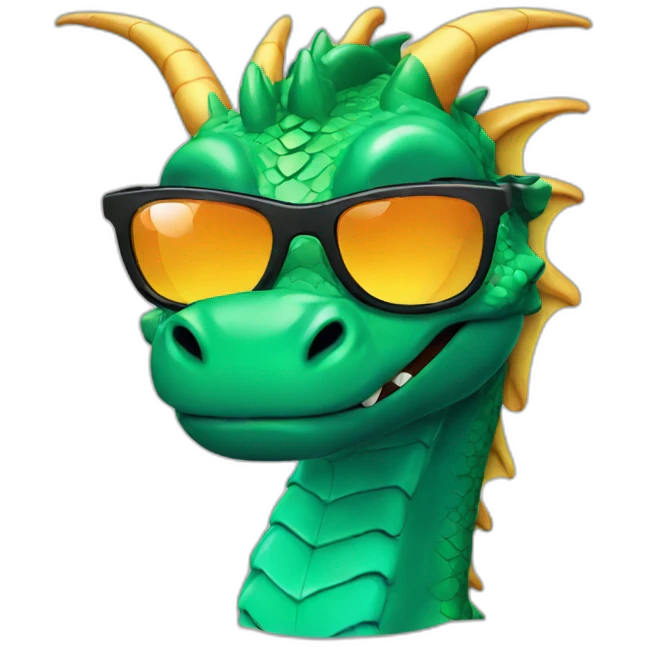  dragon with sunglass emoji