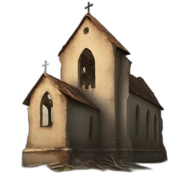 old ruined catholic church emoji