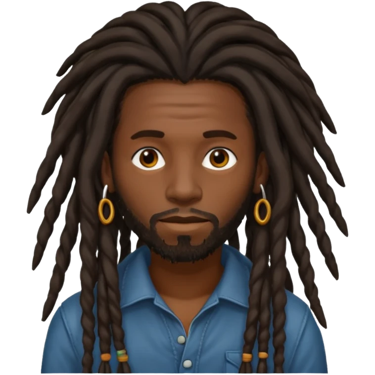black man with long dreads  emoji