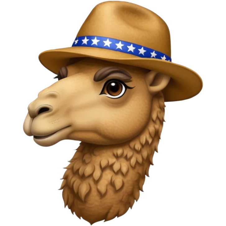 Camel with a Make America great again hat emoji