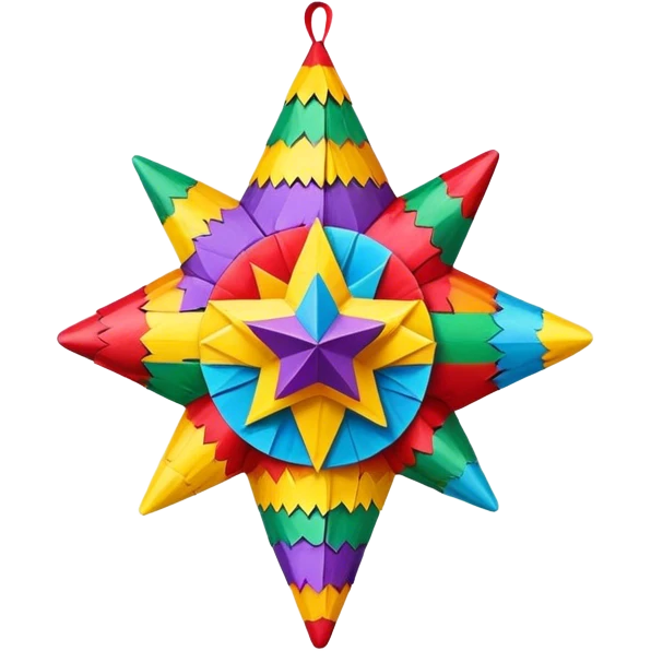 tradicional mexican star-shaped piñata  emoji