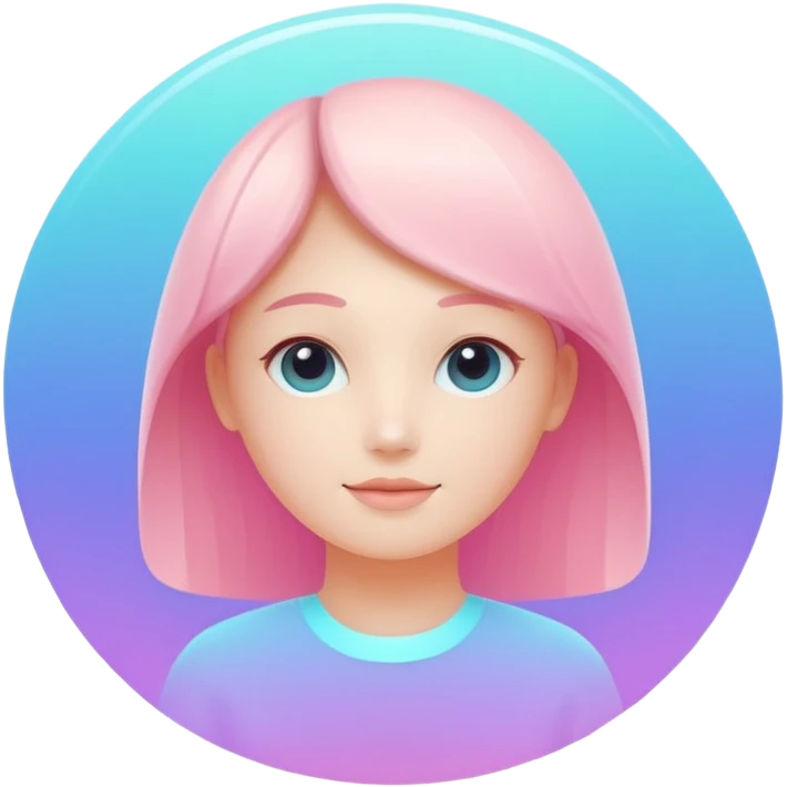 minimal abstract avatar for AI assistant,
soft rounded shape,
no human face,
friendly presence without personality bias,
neutral pastel gradient,
modern wellness AI aesthetic,
transparent background,
vector illustration
 emoji