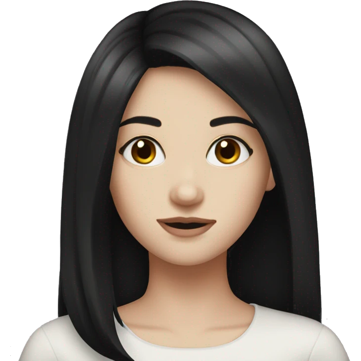 pale girl wth black hair emoji