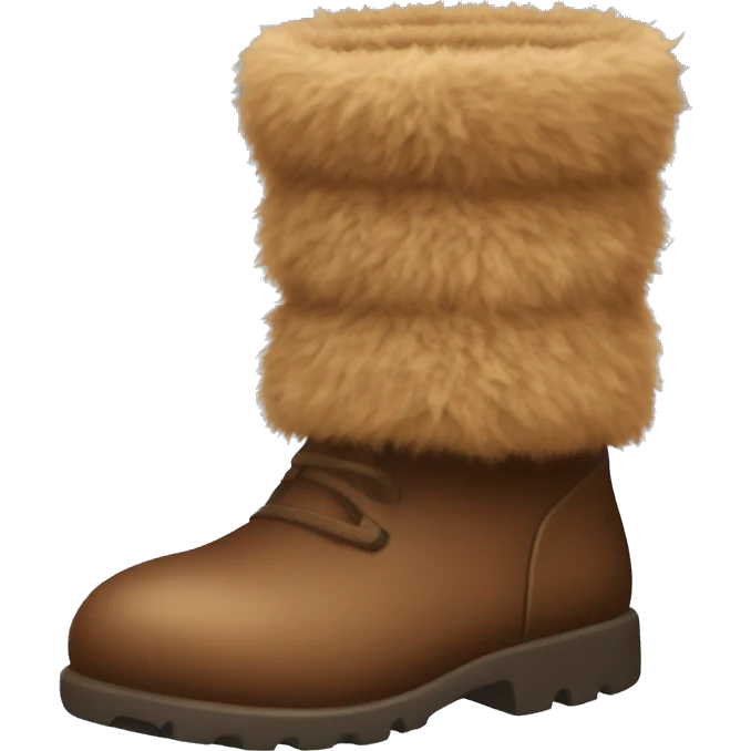 Fuzzy brown boots emoji
