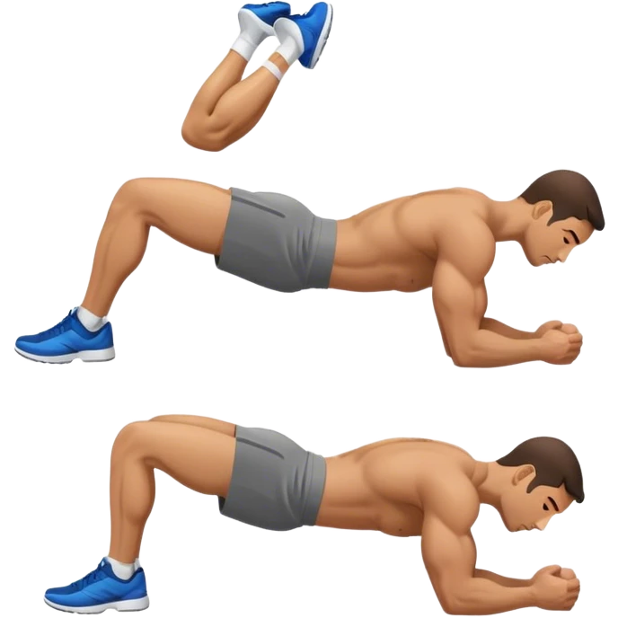 side-view man weighted glute-bridges emoji