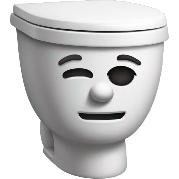 toilet with mans head sticking out emoji
