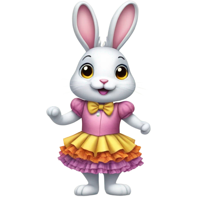 Bunny wearing a dress  emoji