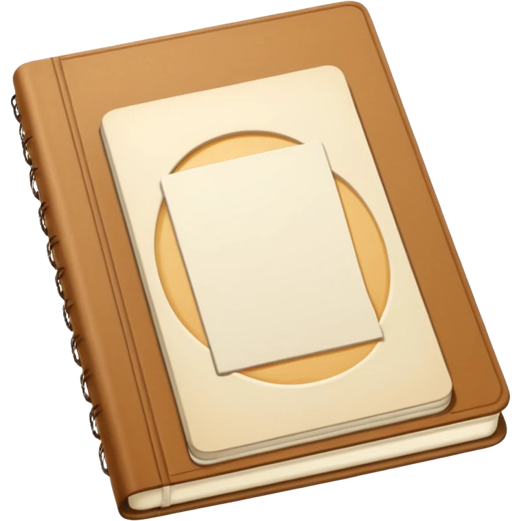 Light brown Planner open notebook  emoji