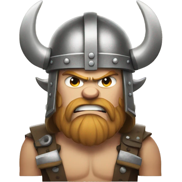 angry viking without viking horns emoji
