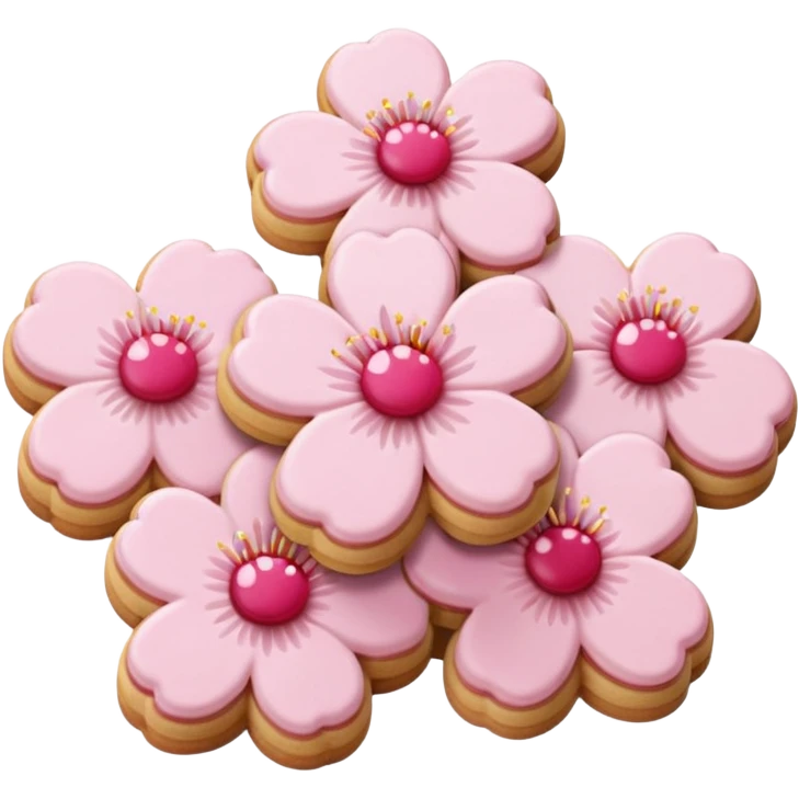 Cherry blossom shaped cookies  emoji