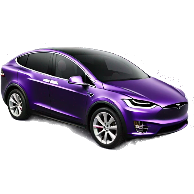 Purple Tesla model X  emoji