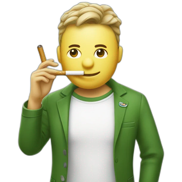 Tchoupie sacoche Lacoste avec une cigarette  emoji