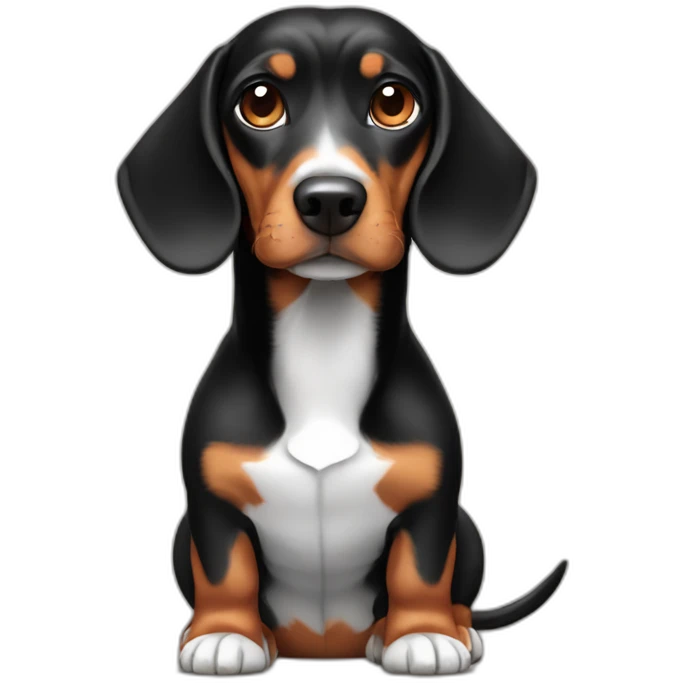 black dachsund beagle emoji