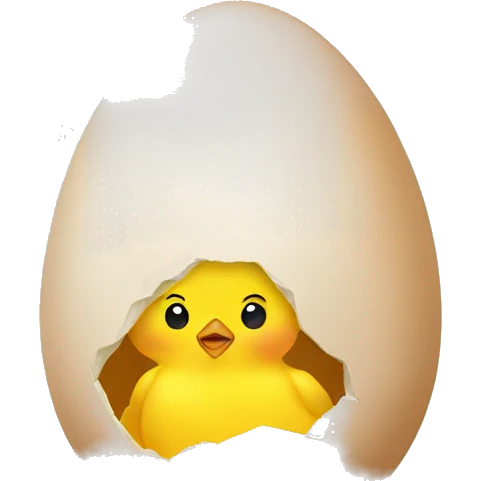 Chick in an egg emoji