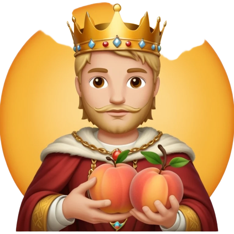 handsome king and peach emoji