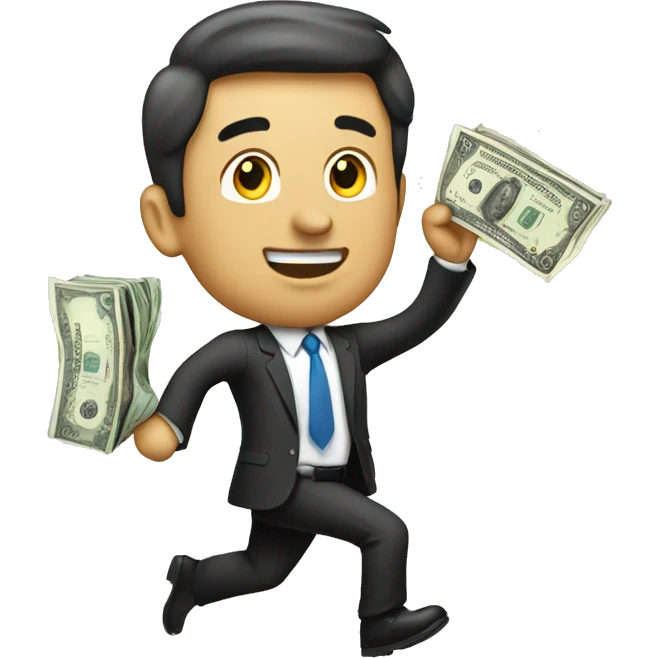 Money Run to Business man emoji