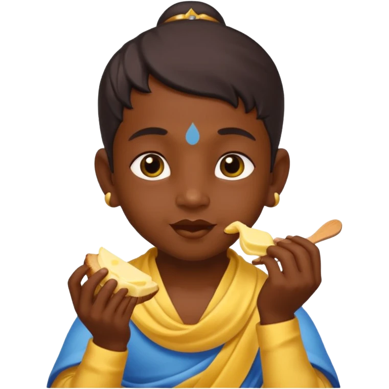 Little Krishna eating butter  emoji