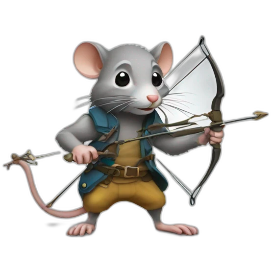 Rat wielding crossbow emoji