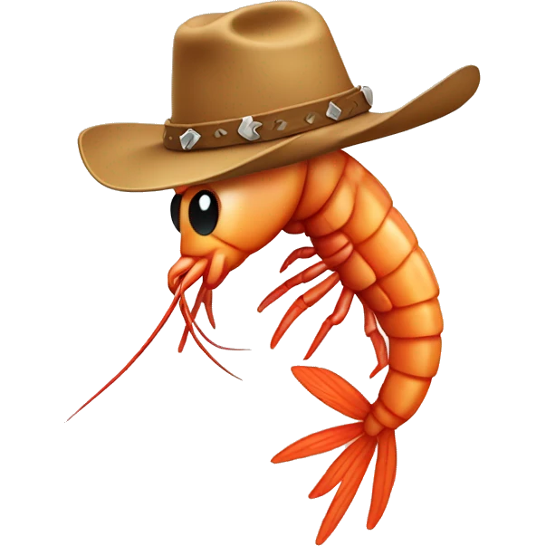 Shrimp with cowboy hat emoji