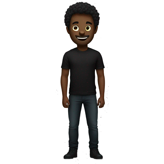 dark blsck men's shirt emoji