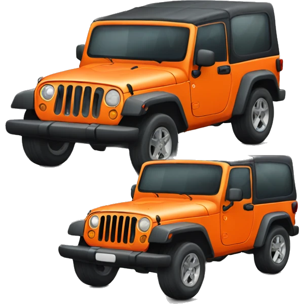 Orange jeep emoji