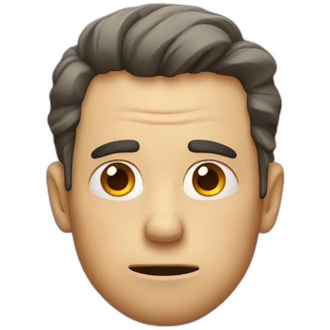 bored man emoji